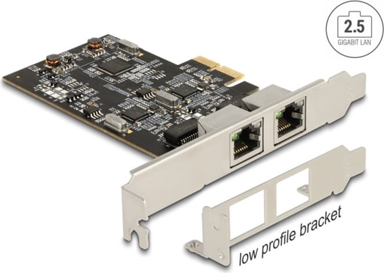 Picture of Delock PCI Express x2 Network Card 2.5 Gigabit LAN 2 x RJ45 RTL8125