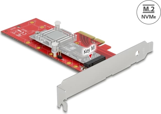 Picture of Delock PCI Express x4 Card > 1 x internal NVMe M.2 Key M 110 mm with heat sink - Low Profile Form Factor