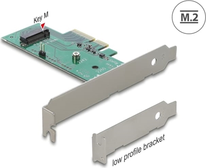 Picture of Delock PCI Express x4 Card > 1 x internal NVMe M.2 Key M 80 mm - Low Profile Form Factor