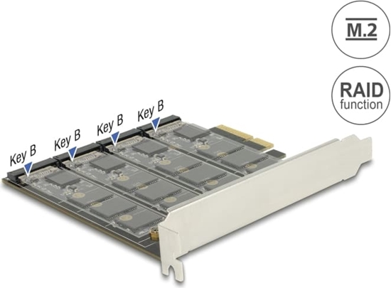 Picture of Delock PCI Express x4 Card > 4 x internal M.2 Key B with RAID