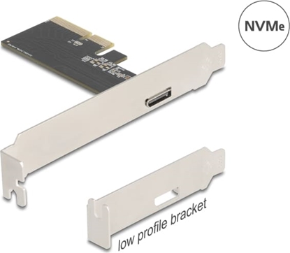 Picture of Delock PCI Express x4 Card to 1 x external OCuLink SFF-8612 - Low Profile Form Factor