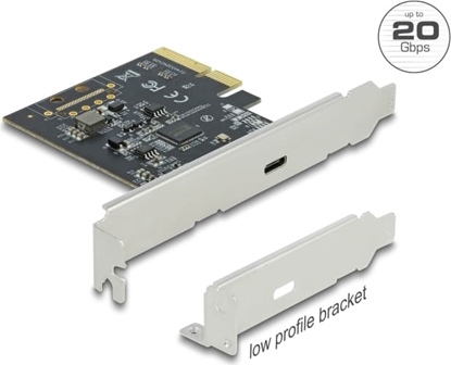 Picture of Delock PCI Express x4 Card to 1 x external SuperSpeed USB 20 Gbps (USB 3.2 Gen 2x2) USB Type-C™ female