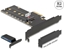 Picture of Delock PCI Express x4 Card to 1 x internal NVMe M.2 Key M with heat sink and RGB LED illumination - Low Profile Form Factor