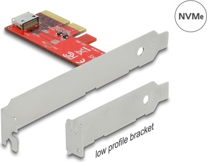 Picture of Delock PCI Express x4 Card to 1 x internal OCuLink SFF-8612 - Low Profile Form Factor