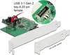 Picture of Delock PCI Express x4 Card to 1 x internal USB 10 Gbps Type-E Key A 20 pin female