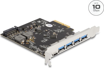 Picture of Delock PCI Express x4 Card to 1 x USB Type-C™ + 4 x USB Type-A - SuperSpeed USB 10 Gbps