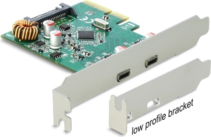Picture of Delock PCI Express x4 Card to 2 x external USB 10 Gbps USB Type-C™ female