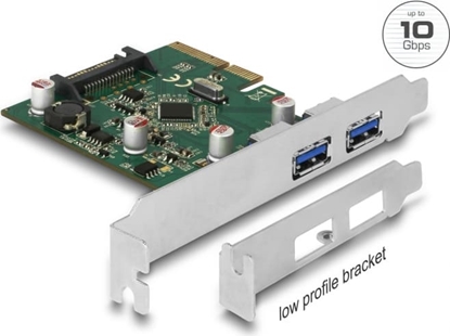 Picture of Delock PCI Express x4 Card to 2 x external USB 3.2 Gen 2 Type-A female