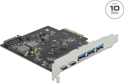 Picture of Delock PCI Express x4 Card to 2 x USB Type-C™ + 3 x USB Type-A - SuperSpeed USB 10 Gbps