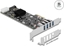 Picture of Delock PCI Express x4 Card to 4 x external SuperSpeed USB 5 Gbps (USB 3.2 Gen 1) USB Type-A female Quad Channel - Low Profile Form Factor