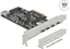 Picture of Delock PCI Express x4 Card to 4 x USB Type-C™ + 1 x USB Type-A - SuperSpeed USB 10 Gbps - Low Profile Form Factor