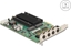 Attēls no Delock PCI Express x4 Network Card Gigabit LAN 4 x M12 with PoE+ i350
