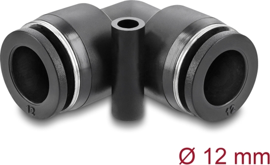 Picture of Delock Pneumatic Connector 12 mm with mounting hole 90° angled