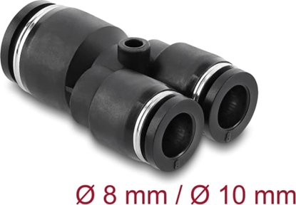 Picture of Delock Pneumatic Connector 2 x 8 mm to 1 x 10 mm with mounting hole Y-shape