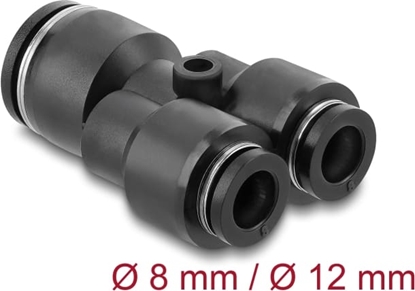 Picture of Delock Pneumatic Connector 2 x 8 mm to 1 x 12 mm with mounting hole Y-shape
