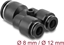 Picture of Delock Pneumatic Connector 2 x 8 mm to 1 x 12 mm with mounting hole Y-shape