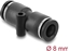 Picture of Delock Pneumatic Connector 8 mm with mounting hole straight