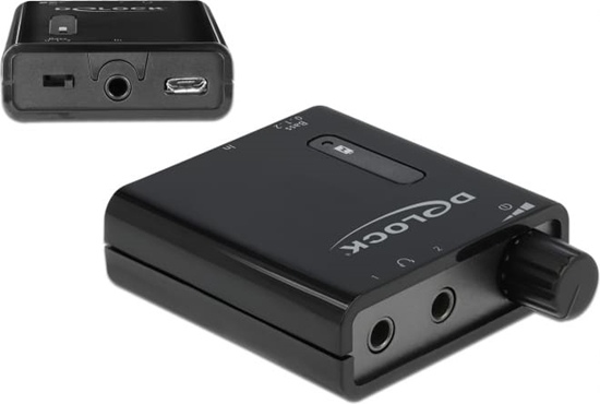 Picture of Delock Portable Stereo Headphone Amplifier with dual output and bass boost