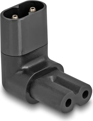 Picture of Delock Power Adapter IEC 60320 - C8 to C7, male / female, 2.5 A, 90° angled