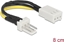 Picture of Delock Power Cable 3 pin male > 3 pin female (fan) 8 cm – Reduction of rotation speed