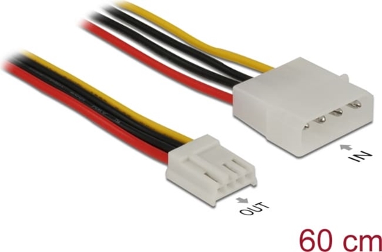 Picture of Delock Power Cable 4 pin male > 4 pin floppy female 60 cm
