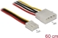 Attēls no Delock Power Cable 4 pin male > 4 pin floppy female 60 cm