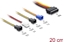 Attēls no Delock Power cable SATA 15 pin plug to 4 x 2 pin fan (12 V / 7 V / 5 V) 20 cm