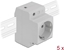 Picture of Delock Power Socket with a Side Grounding Contact for DIN Rail 5 pieces
