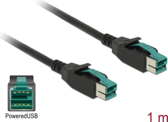 Picture of Delock PoweredUSB cable male 12 V > PoweredUSB male 12 V 1 m for POS printers and terminals