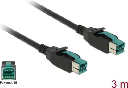 Picture of Delock PoweredUSB cable male 12 V > PoweredUSB male 12 V 3 m for POS printers and terminals