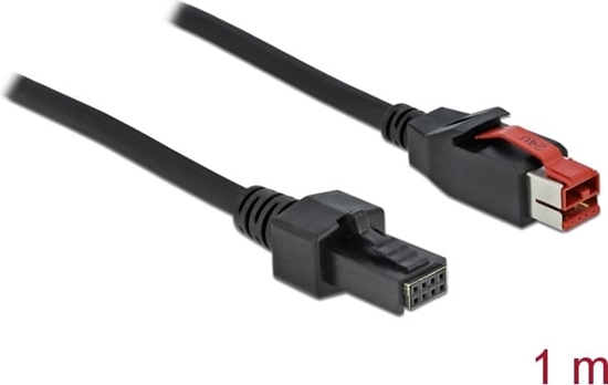 Picture of Delock PoweredUSB cable male 24 V to 2 x 4 pin male 1 m for POS printers and terminals