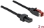 Изображение Delock PoweredUSB cable male 24 V to 2 x 4 pin male 2 m for POS printers and terminals