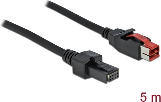 Picture of Delock PoweredUSB cable male 24 V to 2 x 4 pin male 5 m for POS printers and terminals