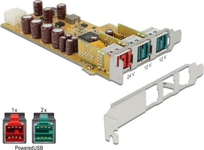 Picture of Delock PoweredUSB PCI Express x1 Card > 1 x 24 V + 2 x 12 V