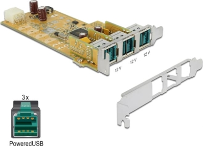 Picture of Delock PoweredUSB PCI Express x1 Card > 3 x 12 V