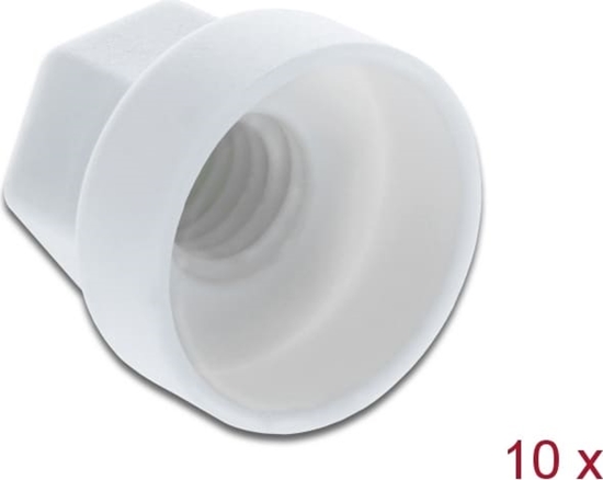 Picture of Delock Protective cap hexagon for screw M6 white 10 pieces