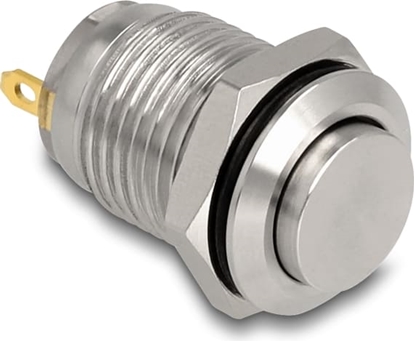 Attēls no Delock Push Button for Installation 12 mm 2 x solder connection