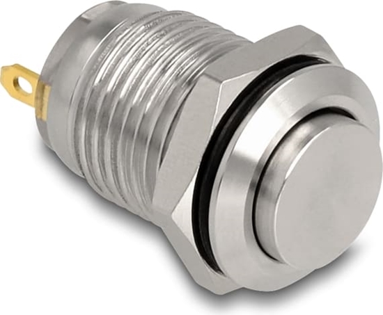 Picture of Delock Push Button for Installation 12 mm 2 x solder connection
