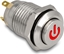 Picture of Delock Push Button for Installation 12 mm 4 x solder connection LED red power symbol