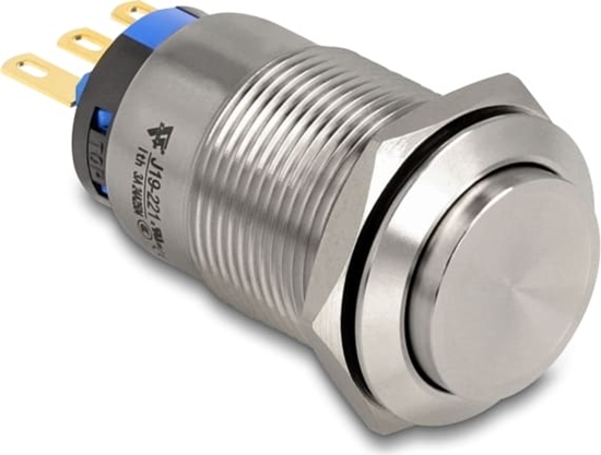 Picture of Delock Push Button for Installation 19 mm 3 x solder connection