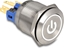Picture of Delock Push Switch for Installation 22 mm 6 x solder connection LED white power symbol + ring