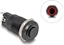 Picture of Delock Push Switch for Installation black 12 mm 12 V 4 x solder connection LED red ring