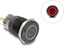 Picture of Delock Push Switch for Installation black 19 mm 12 V 5 x solder connection LED red power symbol + ring