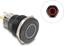Изображение Delock Push Switch for Installation black 22 mm 12 V 5 x solder connection LED red ring