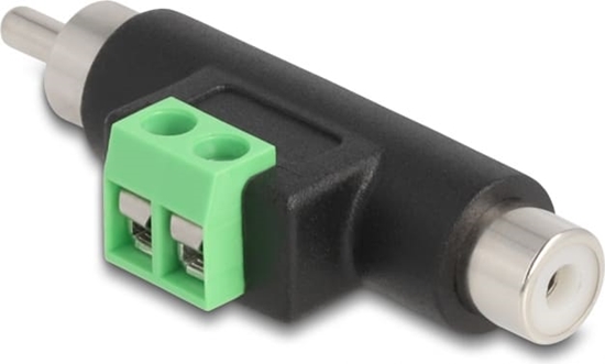 Picture of Delock RCA male and RCA female to 2 pin Terminal Block Adapter