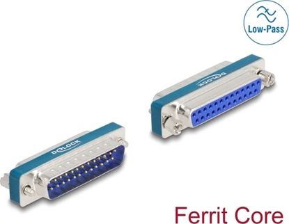 Picture of Delock RF/EMI Interference Suppression Filter D-Sub 25 pin male to female with low-pass inductive