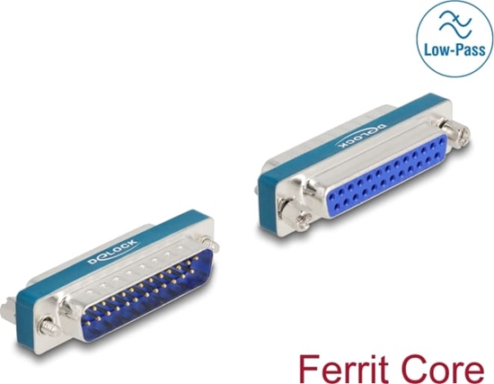 Picture of Delock RF/EMI Interference Suppression Filter D-Sub 25 pin male to female with low-pass inductive