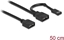 Picture of Delock RGB Connection Cable 3 pin for 5 V RGB / ARGB LED illumination with 2 x 3 pin female 50 cm