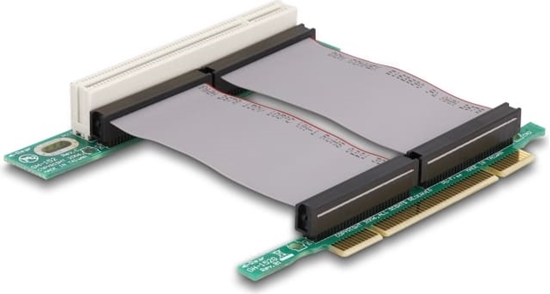 Picture of Delock Riser Card PCI 32-Bit > PCI 32-Bit with flexible cable 7 cm left insertion