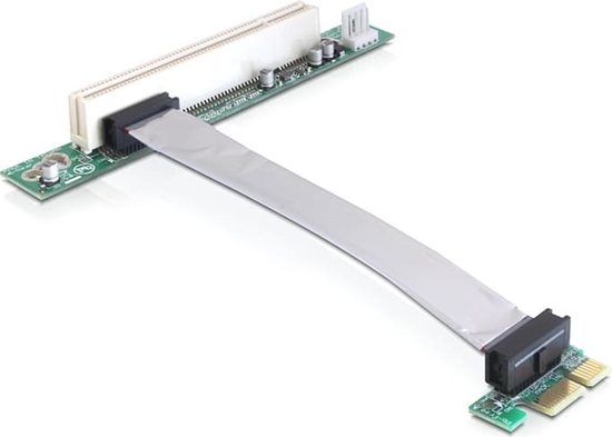 Picture of Delock Riser Card PCI Express x1 > 1 x PCI with flexible cable 13 cm left insertion